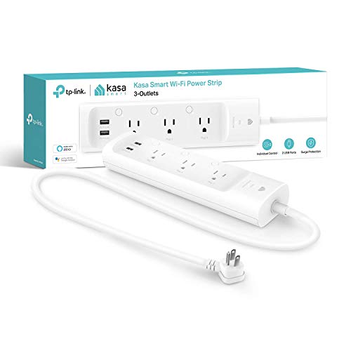 KASA SMART WI-FI POWER STRIP -  3-OUTLETS. 3 SMART OUTLETS + 2 USB PORTS   SUPPORT