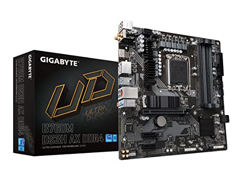 GIGABYTE MB B760M DS3H AX DDR4 B760 LGA1700 MAX128GB DDR4 RETAIL