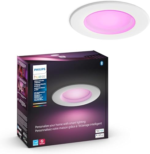 HUE WHT/COLOUR BT AMBIANCE RETROFIT RECESSED DOWNLIGHT 5/6IN (Like New)