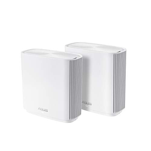 ASUS ZenWiFi AC Whole-Home Tri-band Mesh System (CT8) - 2 pack -Coverage up to 5 - 400 sq.ft or 4+rooms -3Gbps -WiFi -life-time free network security and parental