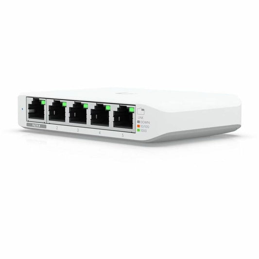 The USW-Flex-Mini is a Compact 5-Port Gigabit Switch. Build and expand your netw