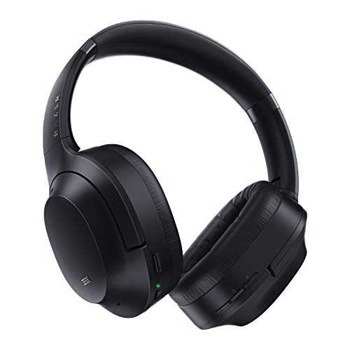 Razer Opus Active Noise Cancelling ANC Wireless Headphones: THX Audio Tuning - 25 Hr Battery - Bluetooth & 3.5mm Jack Compatible - Auto Play/Auto Pause - Carrying Case Included - Classic Black (Like New)