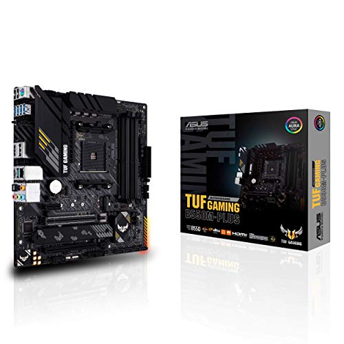ASUS TUF GAMING B550M-PLUS AMD AM4 (3rd Gen Ryzen ) Micro ATX gaming motherboard (PCIe 4.0 -  2.5Gb LAN -  BIOS FlashBack -  HDMI 2.1 -  USB 3.2 Gen 2 -  Addressable Gen