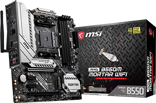 MSI B550MMORWIFI MSI MB MAG B550M MORTAR WIFI AMD AM4 RYZEN9 B550 Max128GB DDR4 (Like New)