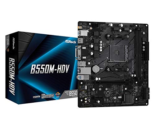 ASROCK MB B550M-HDV AMD AM4 RYZEN B550 MAX64GB DDR4 MICRO ATX RETAIL