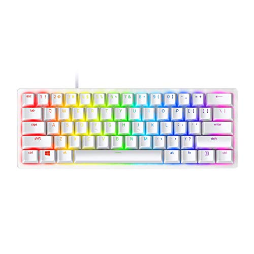 Razer Huntsman Mini 60% Gaming Keyboard: Fastest Keyboard Switches Ever - PBT Keycaps - Onboard Memory - Mercury White (Like New)