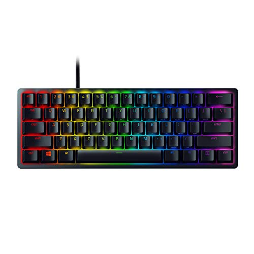 Open Box Razer Huntsman Mini 60% Gaming Keyboard: Fastest Keyboard Switches Ever - Clicky (Like New)