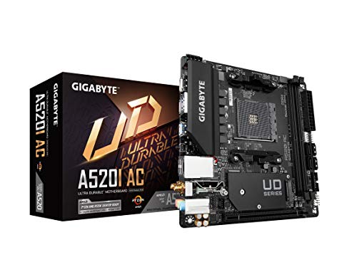 GIGABYTE MB A520I AC AMD A520 AM4 RYZEN 64GB DDR4 PCIE DP HDMI MINI-ITX RETAIL