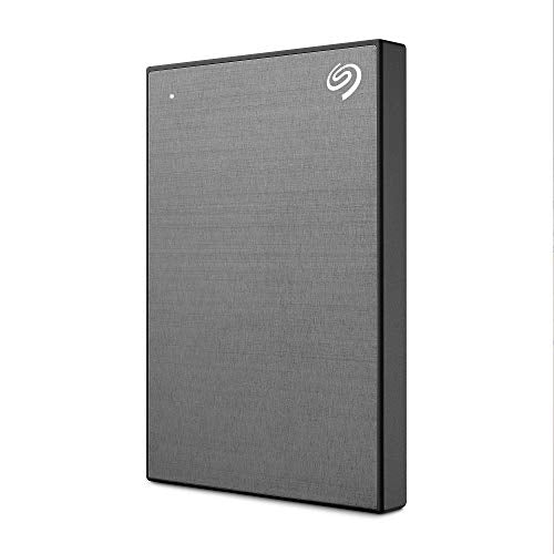 SEAGATE ONE TOUCH, PORTABLE EXTERNAL HARD DRIVE, 2 TB, PC NOTEBOOK AND MAC USB 3.0, SPACE GREY, 1 YR MYLIOCREATE, 4 MO ADOBE CREATIVE CLOUD PHOTOGRAPHY AND TWO-YR RESCUE SERVICES (STKB2000404)