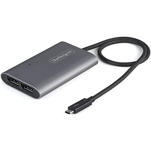 THUNDERBOLT 3 TO DUAL DISPLAYPORT 1.4 ADAPTER - DUAL 4K 60HZ/1440P/1080P OR 1X 8
