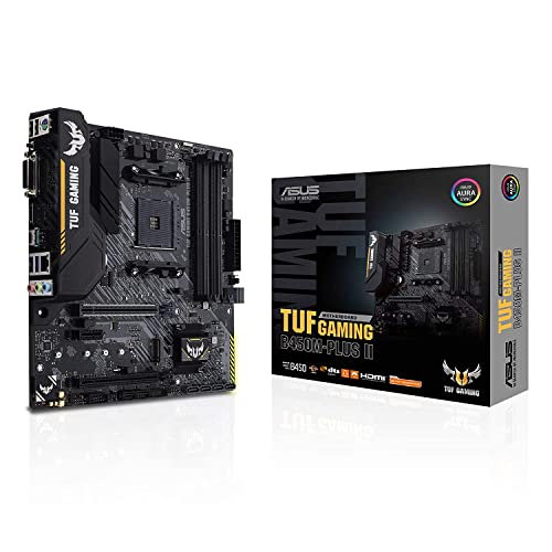 The ASUS TUF GAMING B450M-PLUS II comes battle-hardened with game-ready features (Like New)