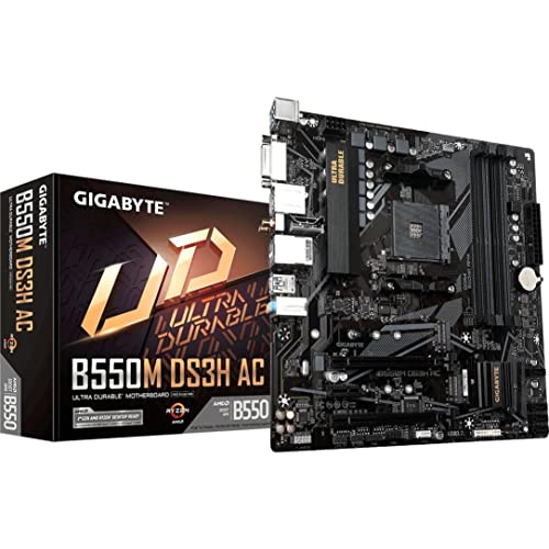 GIGABYTE MB B550M DS3H AC AMD AM4 B550 RYZEN MAX.128GB DDR4 MICRO ATX RETAIL