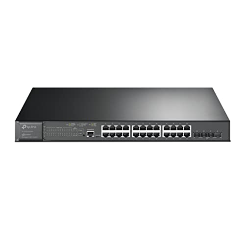 JetStream 24-Port Gigabit and 4-Port 10GE SFP+ L2+ Managed Switch with 24-Port P