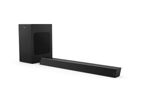 PHILIPS SOUNDBAR SPEAKER WITH 2.1 CHANNELS -  WIRELESS SUBWOOFER -  300W OUTPUT. MET (Like New)