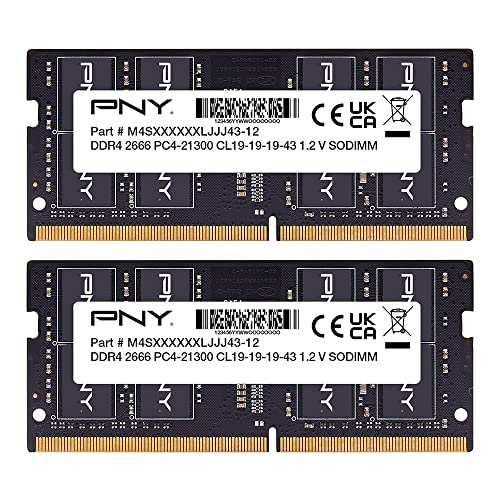 PNY 32GB (2X16GB) DDR4 2666MHZ NOTEBOOK MEMORY KIT (Like New)