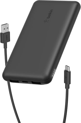 10K POWER BANK USB-A & C 15W BLACK