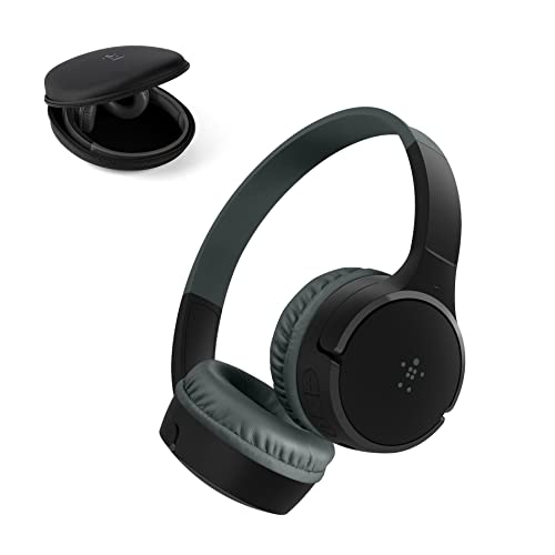 KIDS OVEREAR HEADPHONES (SOUNDFORM MINI) W/ HARD CASE BROWN BOX - BLACK