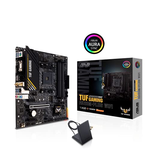 ASUS MB TUF GAMING A520M-PLUS WIFI AMD A520 AM4 RYZEN MAX128GB DDR4 MATX RTL