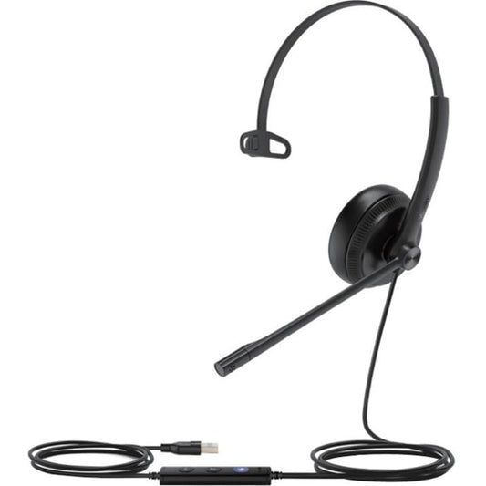 UH34 LITE MONO (MONAURAL) USB HEADSET -  BOOM MICROPHONE -  NOISE CANCELING -  HEADBAN