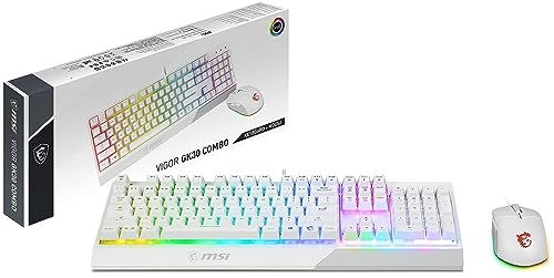 MSI KB VIGOR GK30 COMBO WHITE KEYBOARD AND MOUSE (GK30 WHITE+GM11 WHITE)