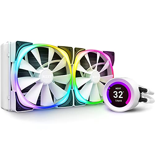 NZXT FN RL-KRZ63-RW KRAKEN Z SERIES AIO 280MM WHITE RGB FANS 2.36 LCD SCREEN