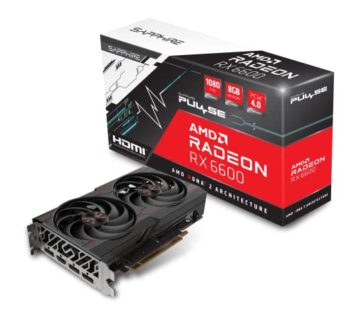 SAPPHIRE VIDEO CARD 11310-01-20G AMD RADEON RX 6600 NON XT PULSE 8GB GDDR6 RETAIL