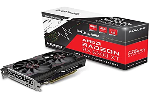 Sapphire Pulse Radeon RX 6500 XT AMD 4GB GDDR6 Graphics Card (1314-01-20G) (Like New)