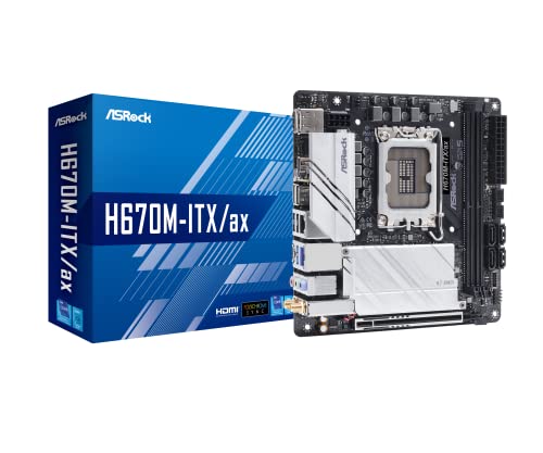 ASROCK MB H670M-ITX AX H670 LGA1700 MAX64GB DDR4 MINI-ITX RETAIL