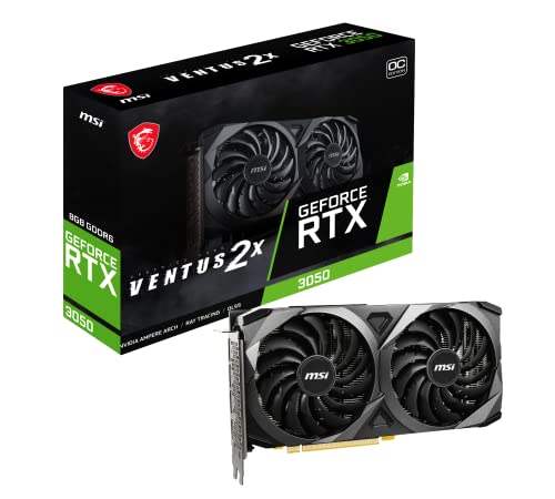 MSI G3050V2X8C MSI VCX RTX 3050 Ventus 2X 8G OC 8GB GDDR6 128bits PCIE4.0 DP HDMI Retail