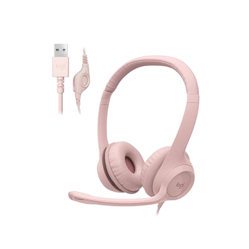 LOGI H390 USB PC HEADSET -ROSE