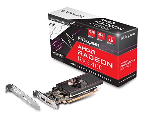 SAPPHIRE VCX 11315-01-20G AMD RADEON RX 6400 4GB GDDR6 64BIT HDMI DP ATX LP