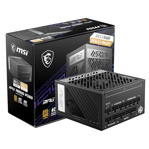 MSI PS MPG A850G PCIE 5 850W APFC 80+GOLD FULLY-MODULAR ATX BLACK RETAIL