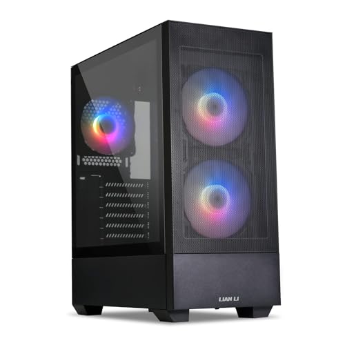 LIAN-LI CASE LANCOOL 205 MESH C BLACK MIDTOWER TG 2X140MM ARGB PWM FAN W TYPEC