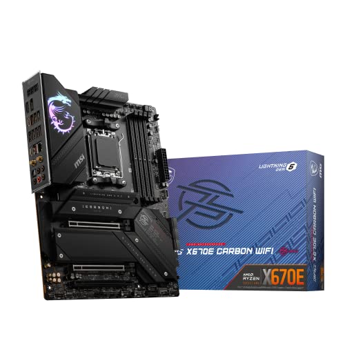 MSI MB MPG X670E CARBON WIFI SOCKET AM5 128GB DDR5 ATX BLACK MATT RETAIL