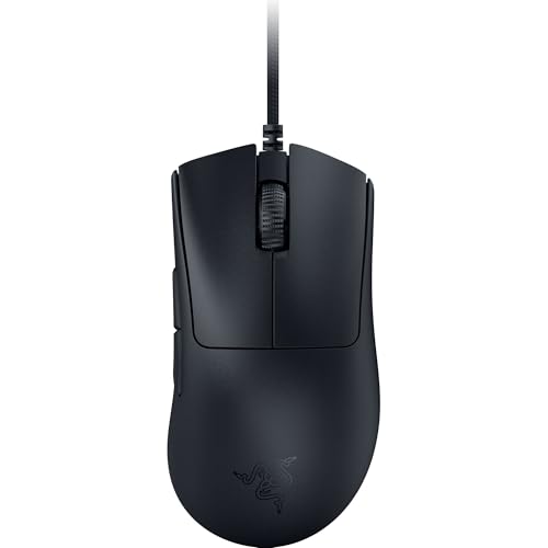 Razer DeathAdder V3 Wired Gaming Mouse: 59g Ultra Lightweight - Pro 30K Optical Sensor - Fast Optical Switches Gen-3-8K Hz HyperPolling - 6 Programmable Buttons - Ergonomic - Speedflex Cable - Black (Like New)