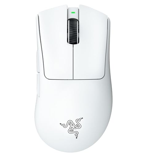Razer DeathAdder V3 Pro Wireless Gaming Mouse: 64g Ultra Lightweight - Focus Pro 30K Optical Sensor - Fast Optical Switches Gen-3 - HyperSpeed Wireless - 5 Programmable Buttons - 90 Hr Battery - White (Like New)