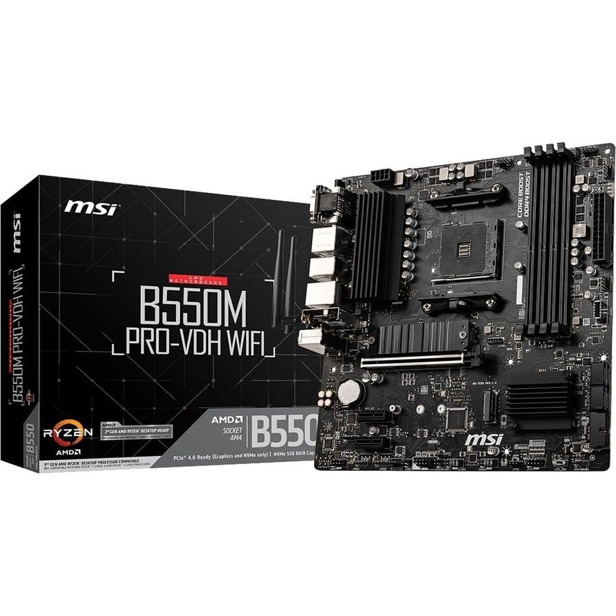 MSI MB PRO B550M-VC WIFI AMD B550 AM4 RYZEN MAX.128G DDR4 PCIE MATX RETAIL
