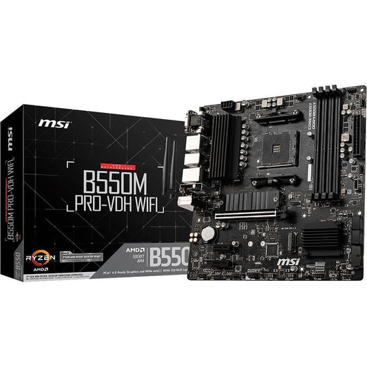 MSI MB PRO B550M-VC WIFI AMD B550 AM4 RYZEN MAX.128G DDR4 PCIE MATX RETAIL