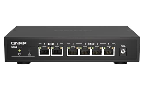 QNAP SWT QSW-2104-2T-A-US UNMANAGED SWITCH 4PT 2.5GBPS 2PT 10BASE-T RETAIL
