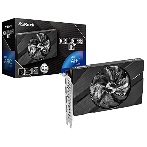 ASROCK VIDEO CARD A380 CLI 6GO INTEL ARC A380 CHALLENGER ITX 6GB OC 6GB GDDR6 96BIT RETAIL