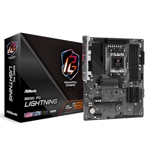 ASROCK MOTHERBOARD B650 PG LIGHTNING AMD B650 AM5 MAX128GB DDR5 ATX RETAIL