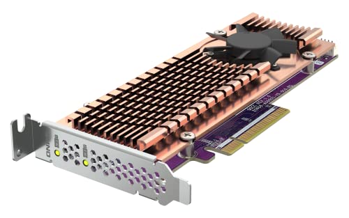 QNAP AC QM2-2P-384A DUAL M.2 22110 2280 PCIE NVME SSD EXPANSION CARD RETAIL