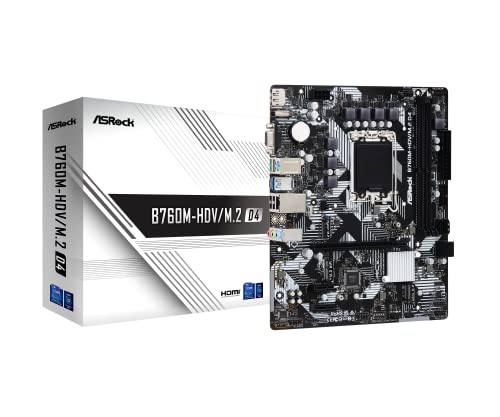 ASROCK MB B760M-HDV M.2 D4 B760 LGA1700 MAX64GB DDR4 MICRO ATX RETAIL