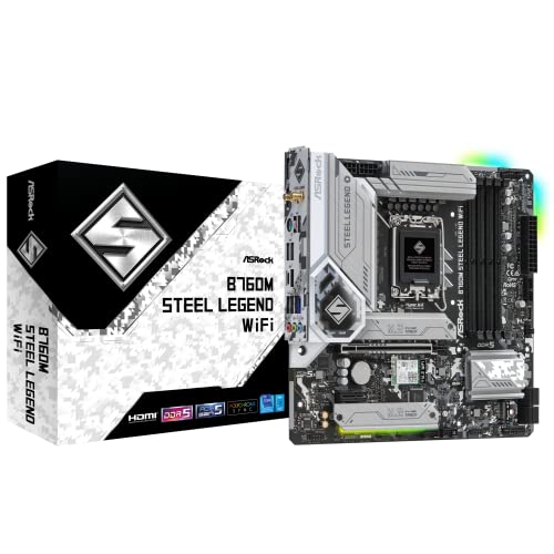 ASROCK MB B760M STEEL LEGEND WIFI B760 LGA1700 MAX128GB DDR5 MICRO ATX RETAIL