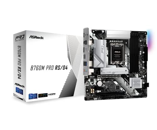 ASROCK MB B760M PRO RS D4 B760 LGA1700 MAX128GB DDR4 MICRO ATX RETAIL