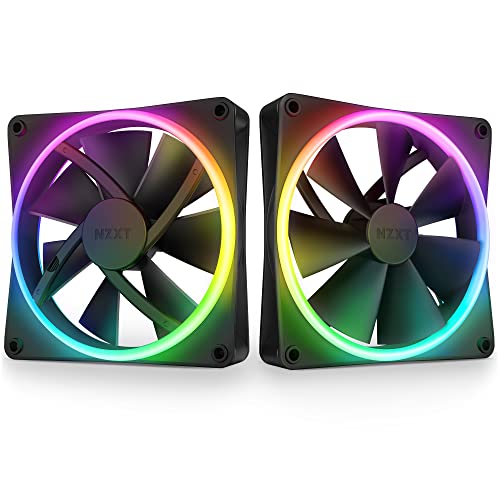 NZXT FAN RF-D14DF-B1 F140 RGB DUO 2X140MM FAN FDB 4-PIN PWM BLACK RATAIL