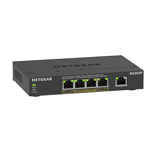 5PORT GBE UNMANAGED SWITCH W/ POE+