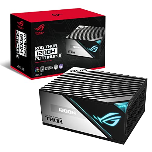 ASUS PS ROG-THOR-1200P2-GAMING ROG THOR 1200W 80+ PLATINUM FULLY MODULAR ARGB (Like New)