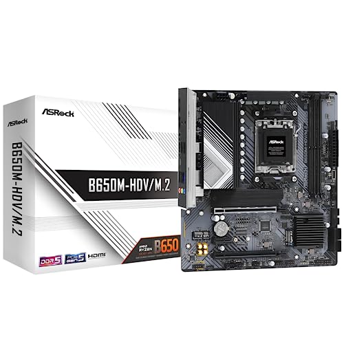 ASROCK MB B650M-HDV M.2 AMD B650 AM5 MAX64GB DDR5 MICRO ATX RETAIL