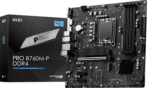 MSI MB PRO B760M-P DDR4 B760 SOCKET1700 MAX128GB DDR4 PCIE MATX RETAIL